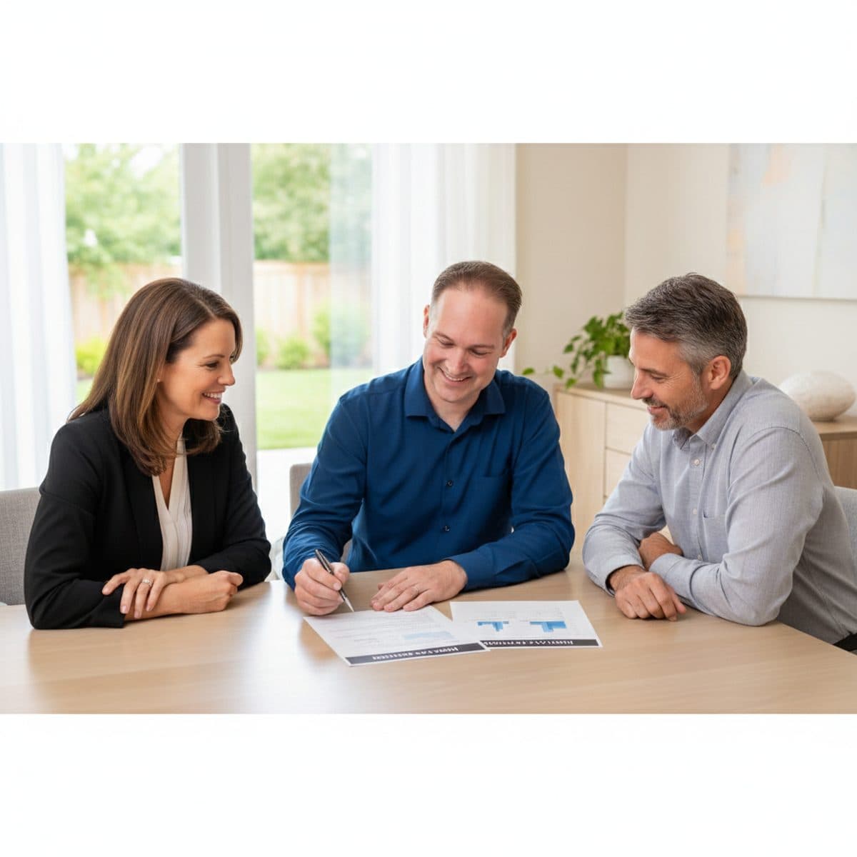 Dave Maund reviewing comparable sales with sellers
